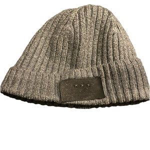 Men’s John Varvatos Charcoal Gray Ribbed Knit Beanie